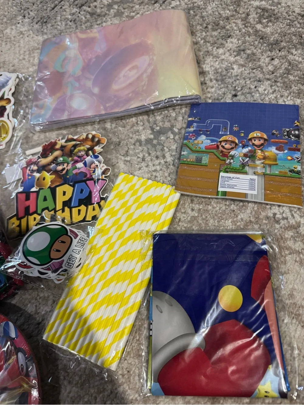 Super Mario misc party supplies